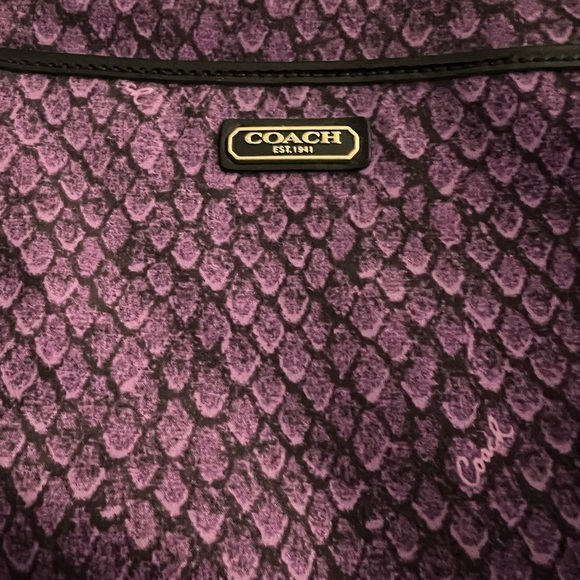 Coach Purple Snake Print Slim Crossbod - Picture 3 of 4